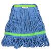 Alpine Industries 1in Head and Tail Bands Blue Loop End 24oz Cotton Mop Head, Green, 2PK ALP302-02-1G-2PK
